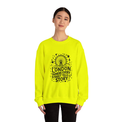 Unisex Heavy Blend™ Crewneck Sweatshirt - London Story Telling Streets