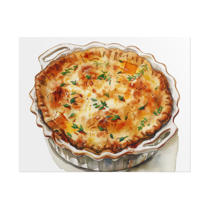 Delicious Quiche Rolled Posters for Kitchen Decor, Culinary Art, Foodie Wall Art, Gift for Chefs, Cooking Enthusiasts, Home Decor
