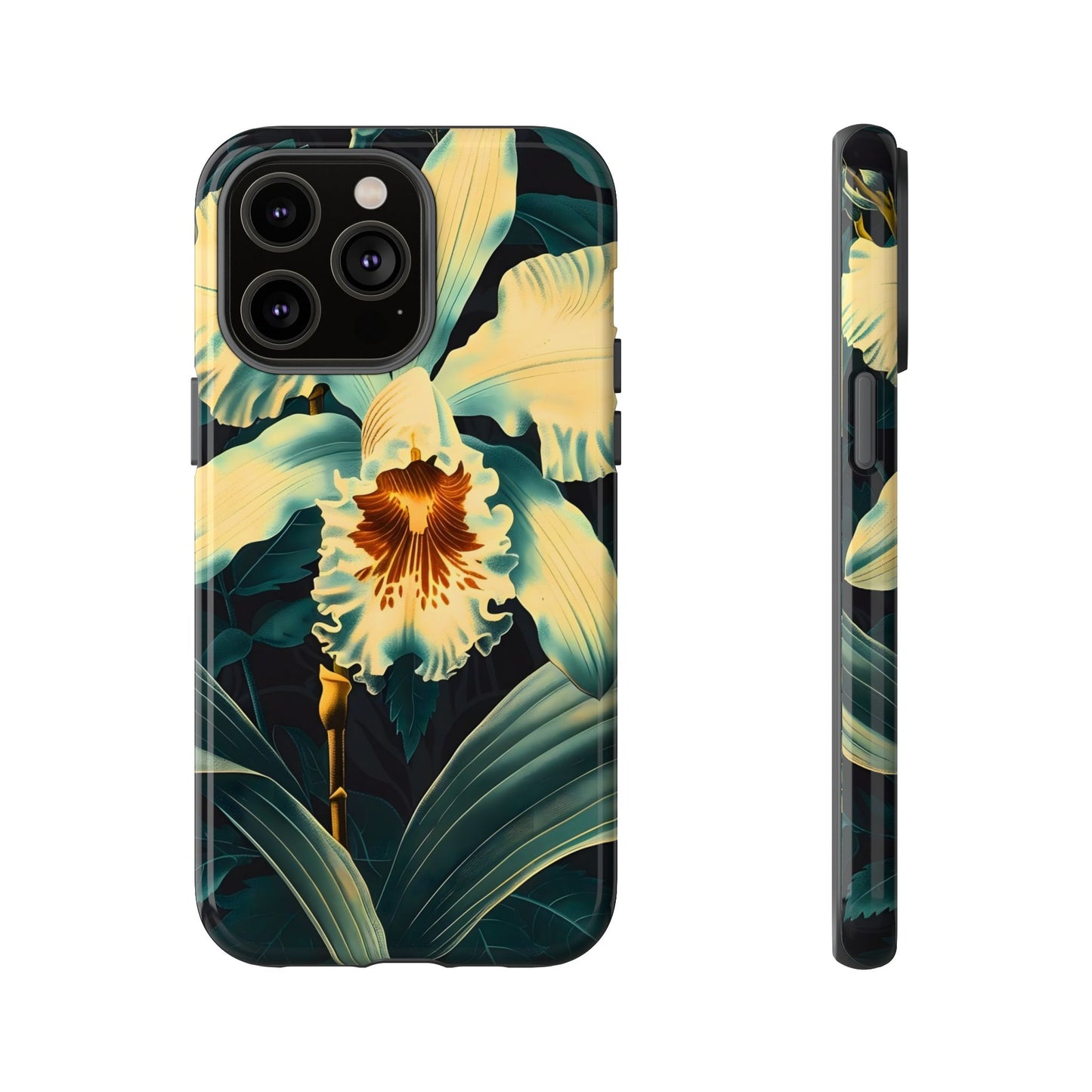 Floral Phone Case - Tough Cases with Orchid Design, Durable Smartphone Cover for Nature Lovers, Floral Gift for Her, Botanical [...]