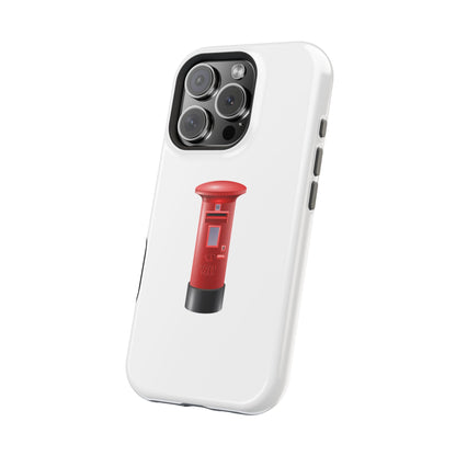 Red Post Box Magnetic Tough Case, Phone Case for Mail Lovers, Unique Gift for Stationery Enthusiasts, Postal Theme iPhone Cover, Fun Gadget
