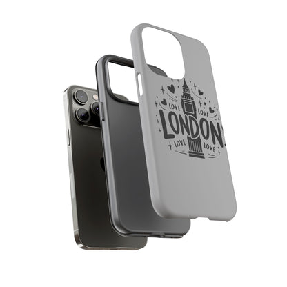London Love Phone Case, Tough Cases, Stylish Phone Accessories, Unique Gift for Travelers, London Souvenir, Love Design