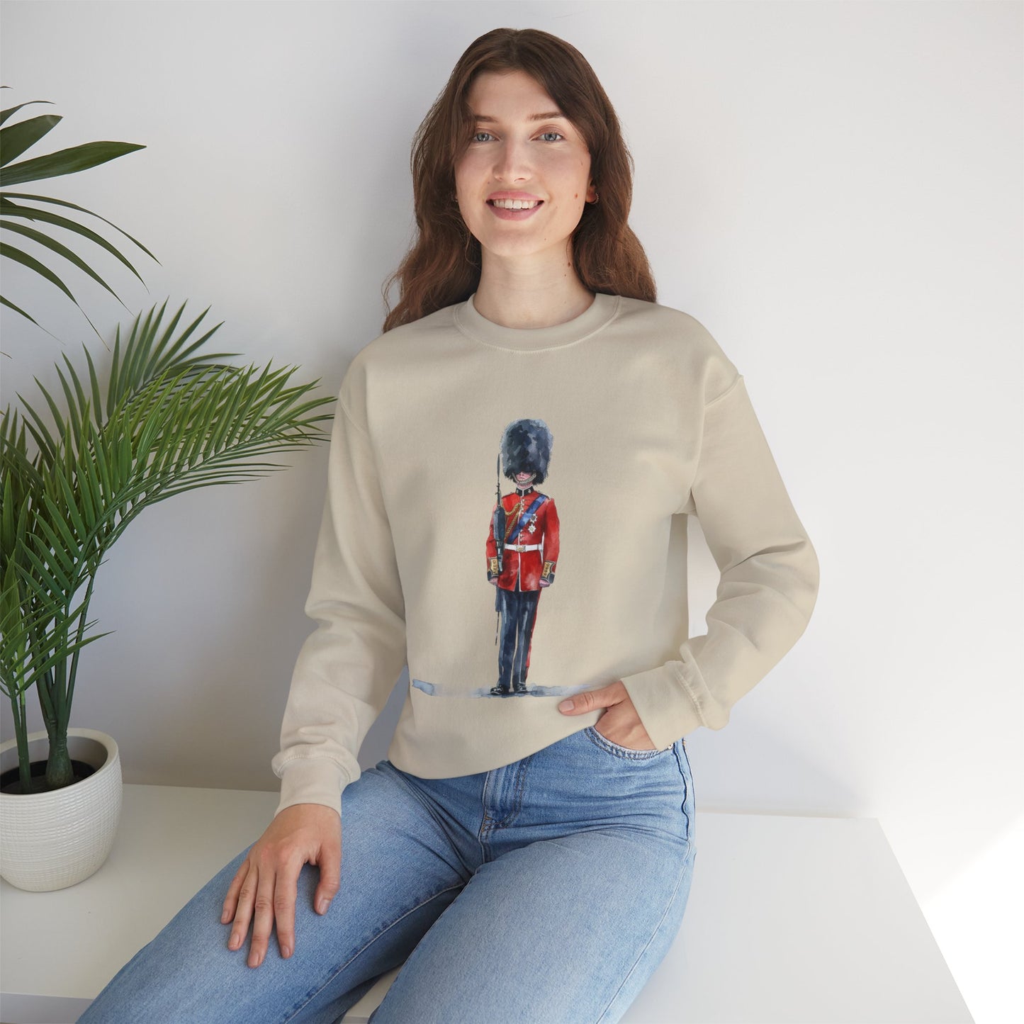 Unisex Heavy Blend™ Crewneck Sweatshirt - British Royal Guard - Iconic Symbol of Tradition and Honor