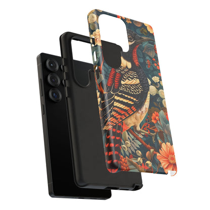 Nature-Inspired Phone Case with Floral Art, Tough Phone Cover, Protective Case, Gift for Nature Lovers, Unique Phone Accessory