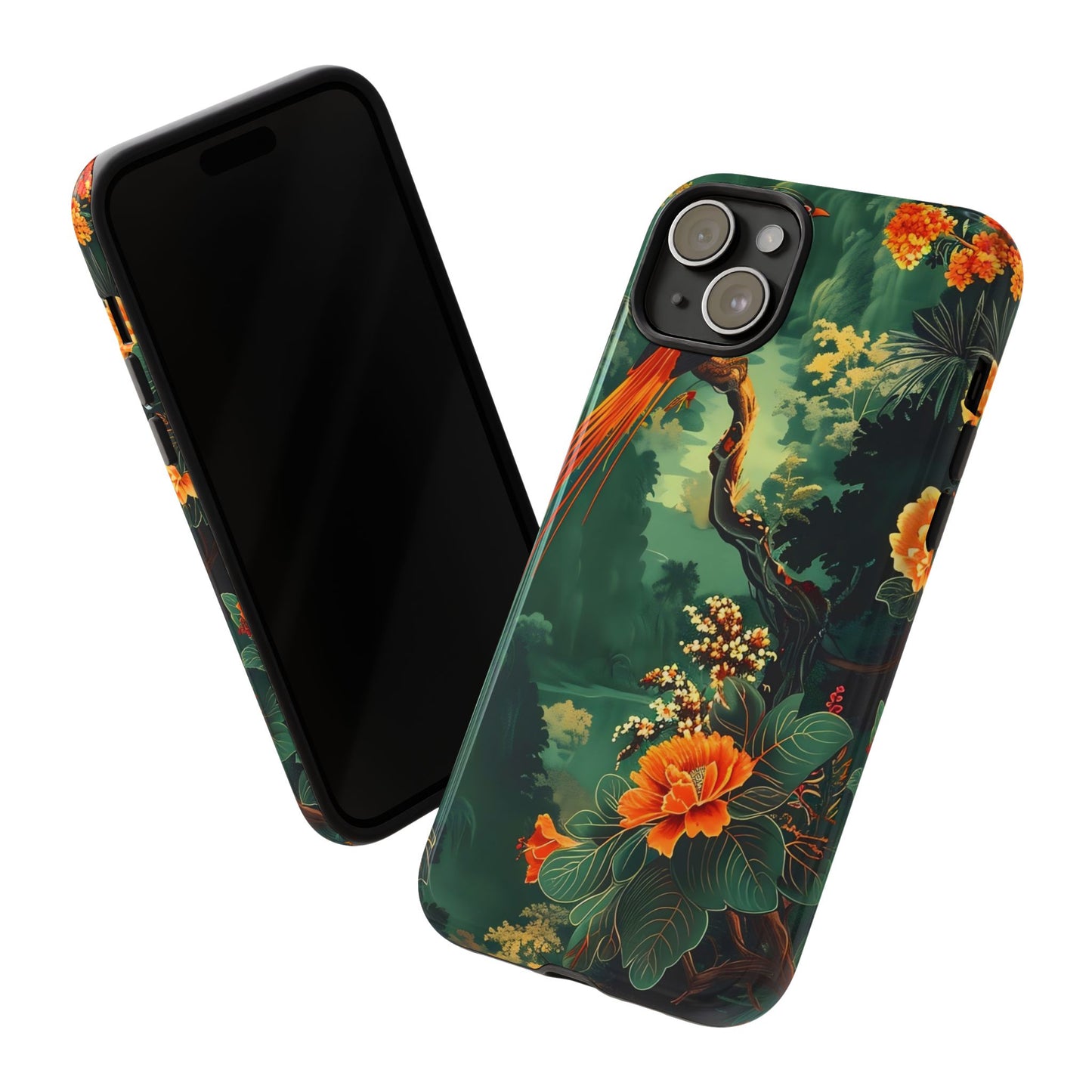 Tropical Phone Case - Colorful Floral Design, Phone Cover for Nature Lovers, Gift for Friends, iPhone & Android Compatible, Boho Style