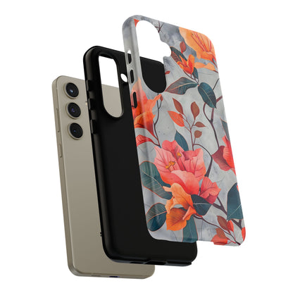 Floral Phone Case, Tough Cases, Flower Power, Gift for Her, Decorative Phone Cover, Trendy Accessories, Everyday Style