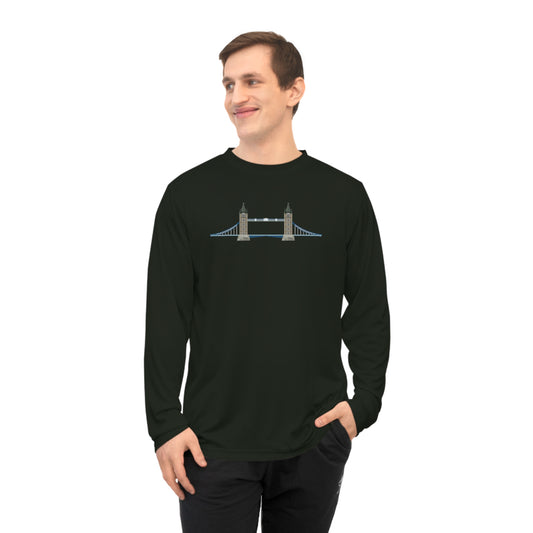 Unisex Performance Long Sleeve Shirt - Tower Bridge - Iconic London Landmark