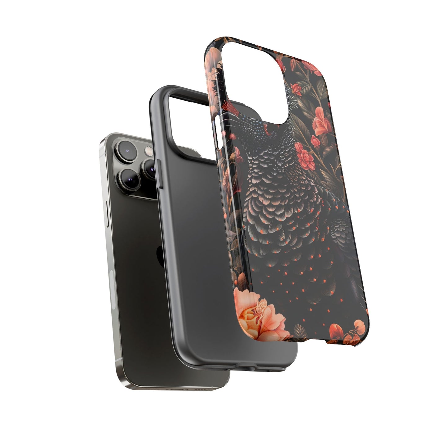 Tough Cases: Floral Design Phone Case, Stylish Protection for Your Phone, Unique Gift for Bird Lovers, Vibrant Floral Art, [...]