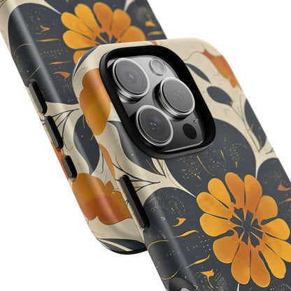 Floral Phone Case - Tough Cases, Botanical iPhone Cover, Vintage Flower Design, Durable Smartphone Protection, Unique Gift Idea
