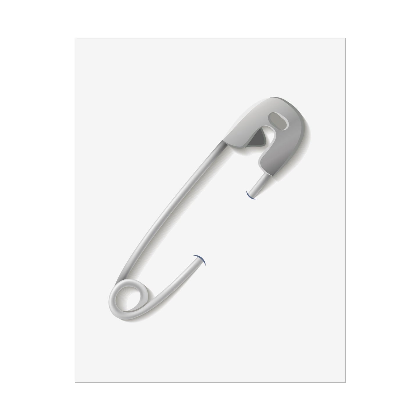 Minimalist Safety Pin Wall Art, Modern Decor, Unique Gift, Home Aesthetic, Art Print, Rolled Poster, Contemporary Interior Design