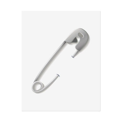Minimalist Safety Pin Wall Art, Modern Decor, Unique Gift, Home Aesthetic, Art Print, Rolled Poster, Contemporary Interior Design