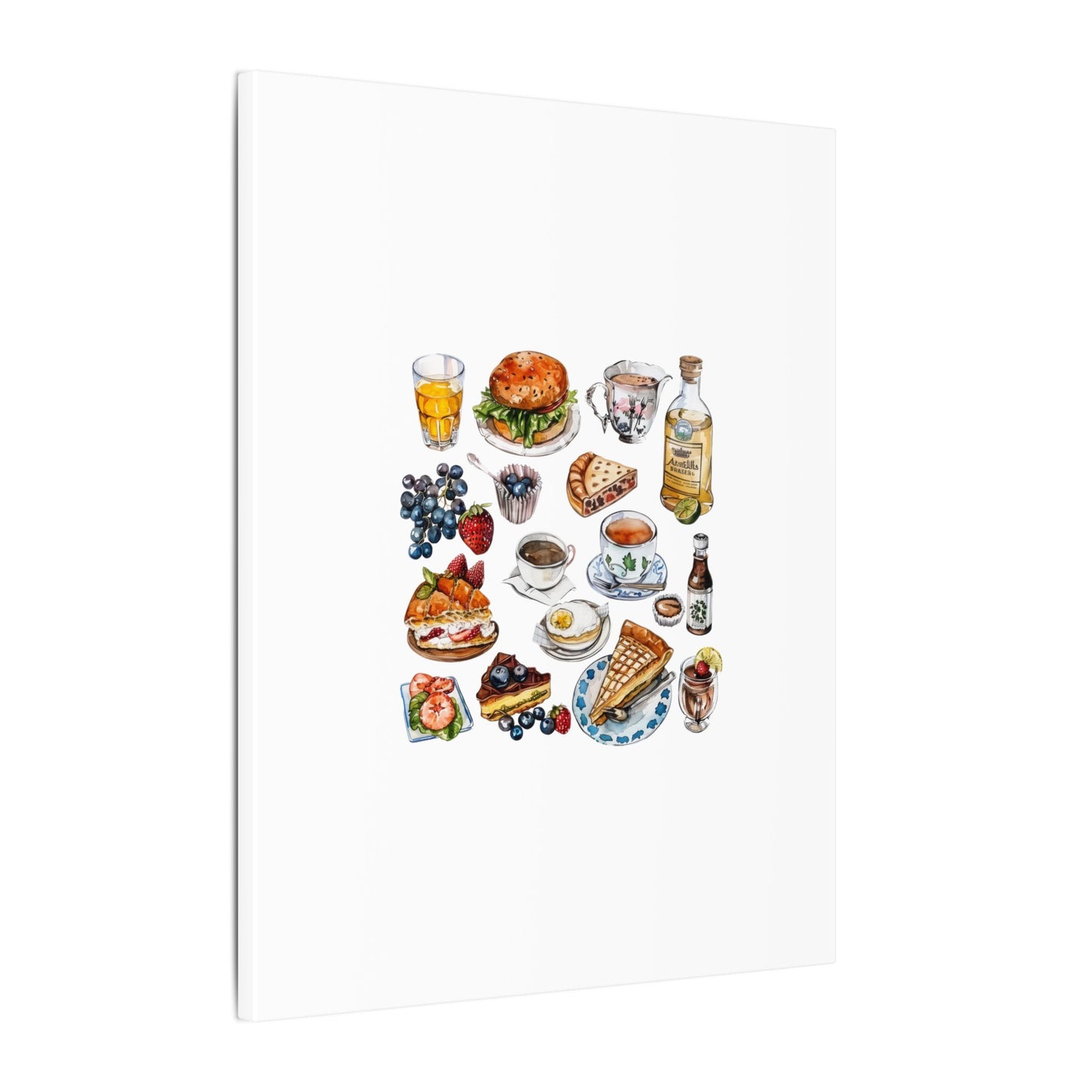 Breakfast Feast Canvas Print, Food Art, Kitchen Decor, Gifting for Food Lovers, Brunch Vibes, Wall Art