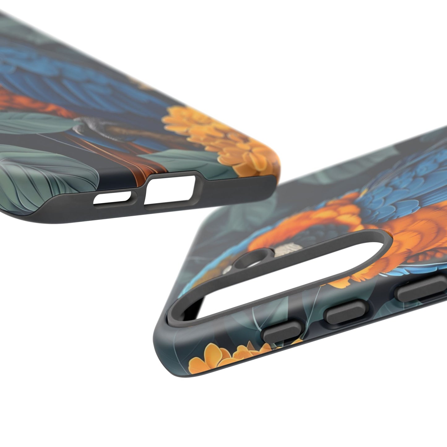 Tropical Parrot Phone Case - Tough Cases, Colorful Phone Cover, Nature Lover Gift, Floral Design, Bird Lover Accessory