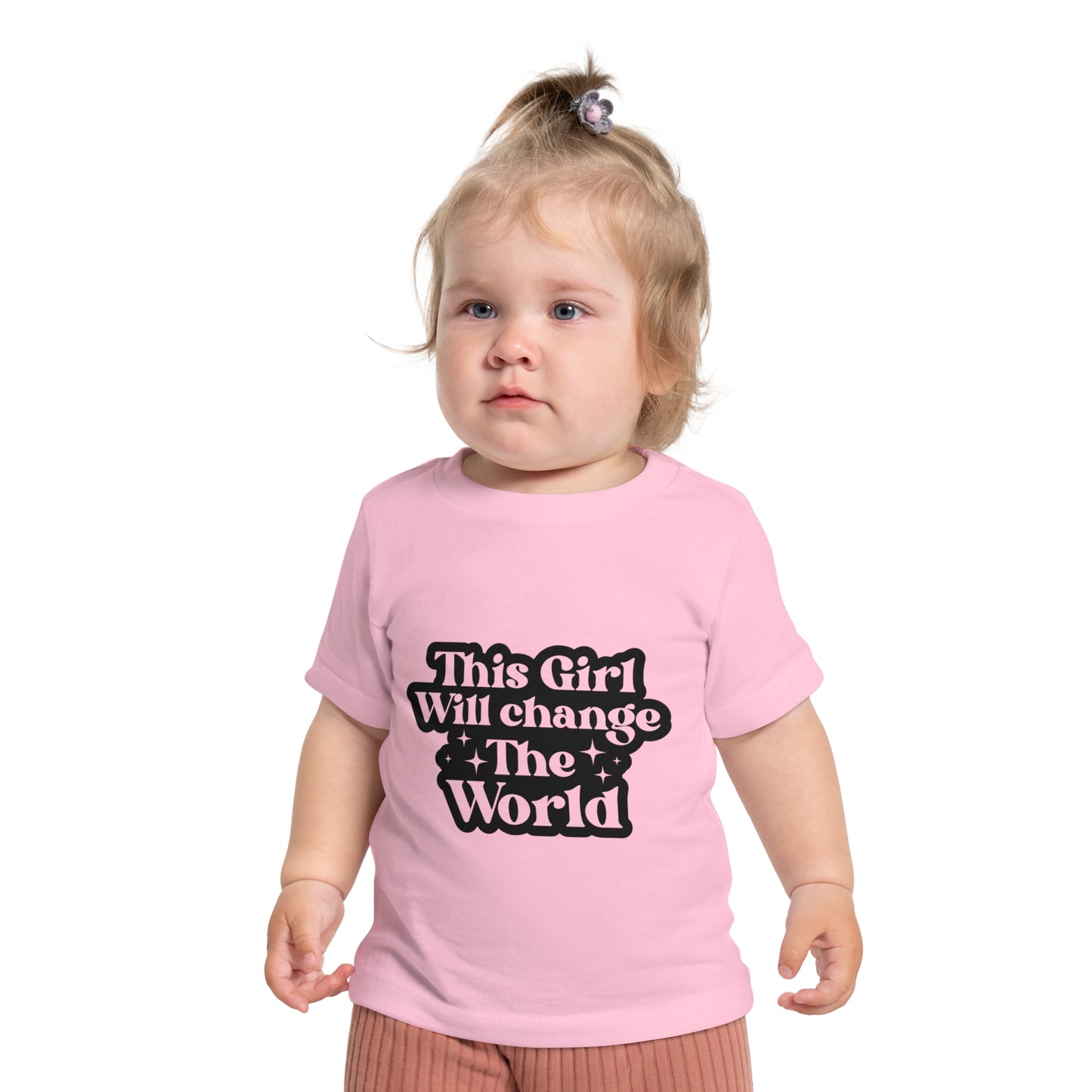 Inspiring Baby T-Shirt - "This Girl Will Change The World" - Short Sleeve Tee for Future Leaders