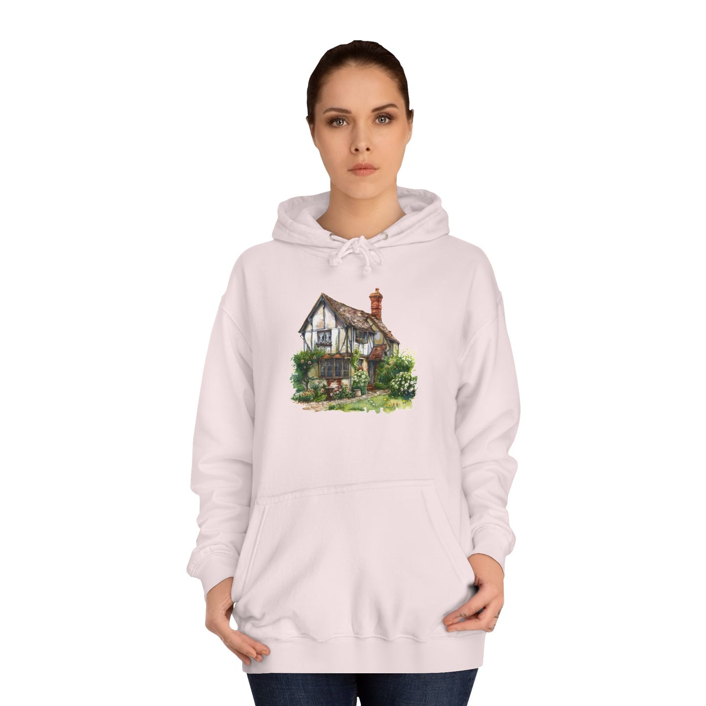 Unisex College Hoodie - Quintessentially British - The Cozy Cottage
