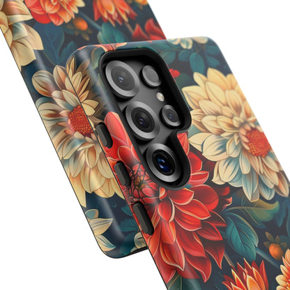 Floral Phone Case - Vibrant Tough Cases, Stylish Floral Cell Phone Cover, Gift for Her, Trendy Phone Accessory, Flower Design