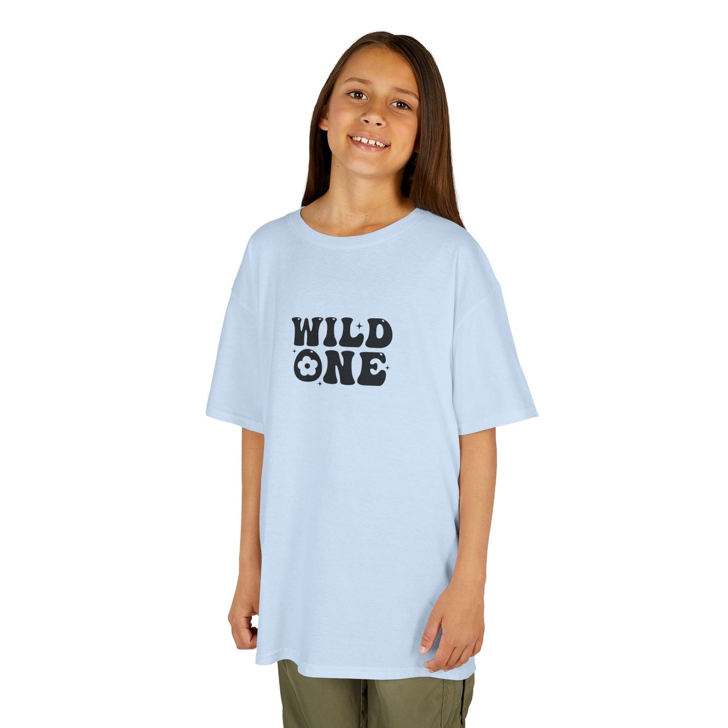 Kids Heavy Cotton Tee - Wild One Boho Adventure Quote Design - Fun and Playful T-Shirt for Little Adventurers