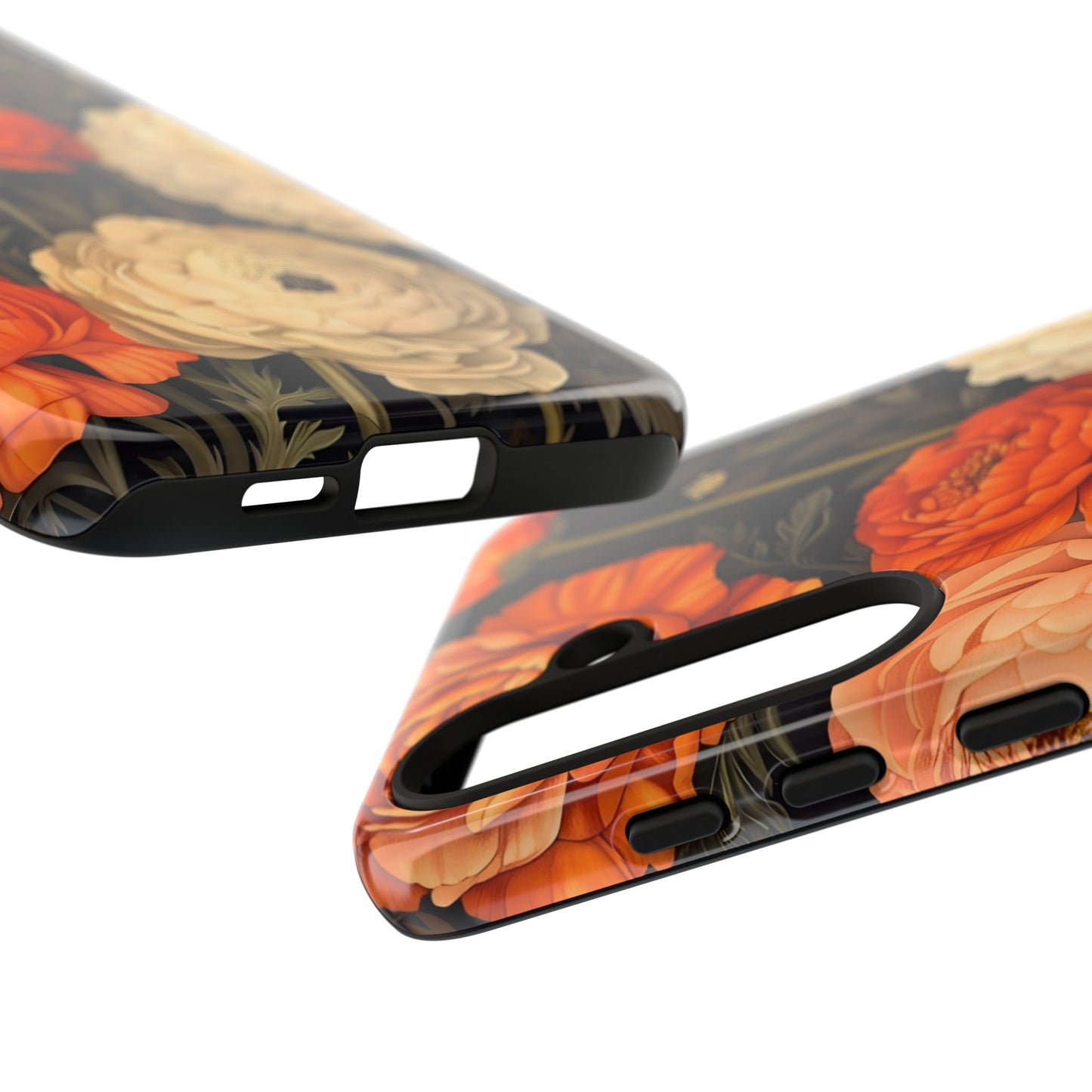 Floral Phone Case with Tough Protection, Blooming Ranunculus Design, Durable Cover, Gift for Flower Lovers, Eco-Friendly Phone Accessory