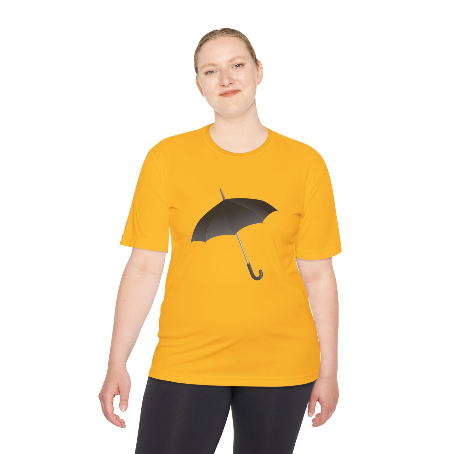 Unisex Moisture Wicking Tee - Classic British Umbrella Watercolor Art Print