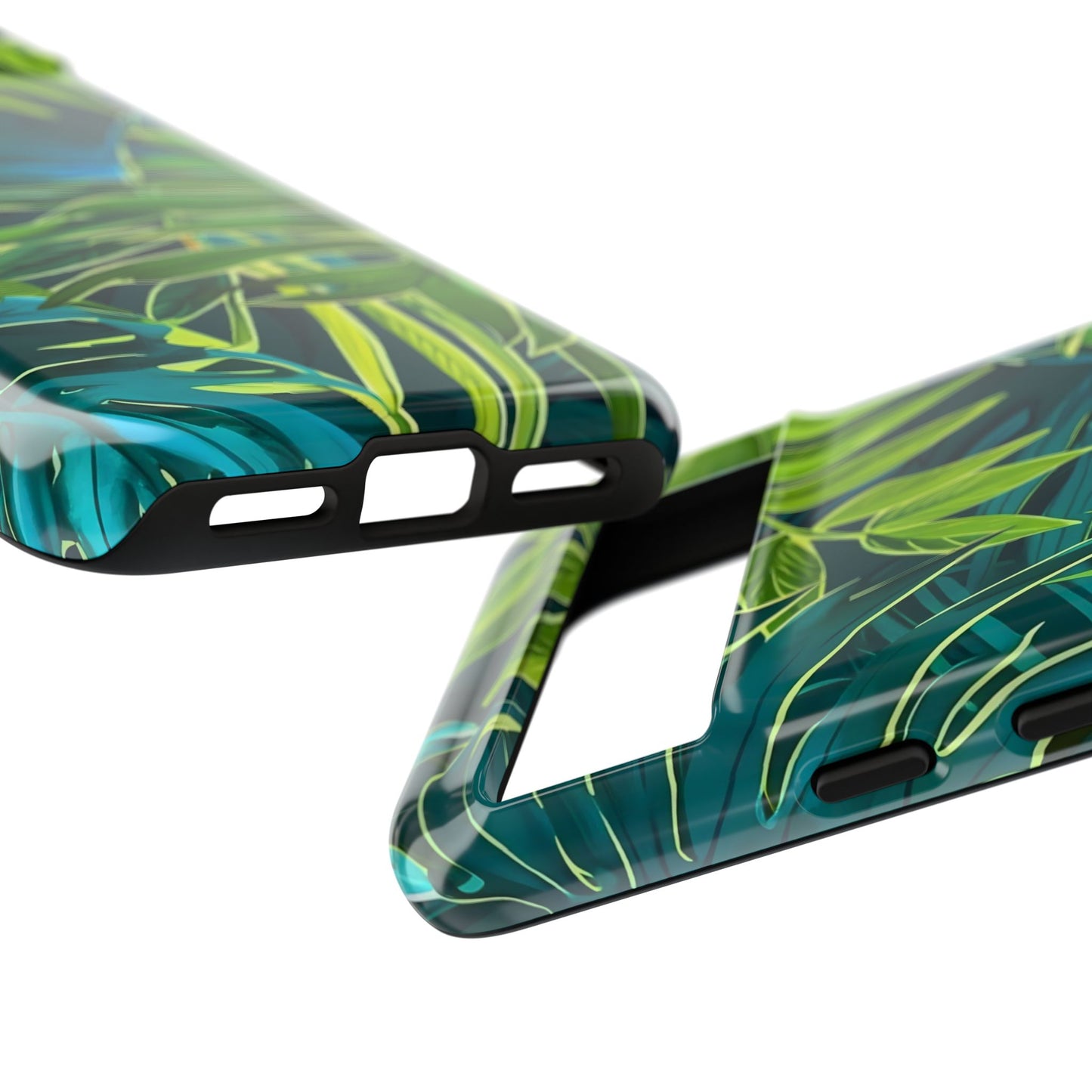 Tropical Phone Case - Durable Green Leaf Design, Eco-Friendly Gift, Trendy Accessory, Nature Lover's Case, Summer Vibes
