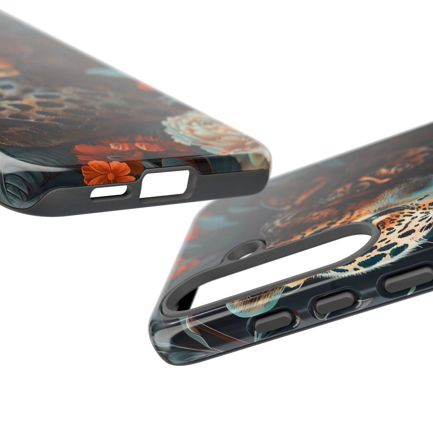 Wildlife Phone Case with Leopard Design | Tough Cases, Animal Prints, Floral Phone Cover, Gift for Nature Lovers, Unique Phone Accessories