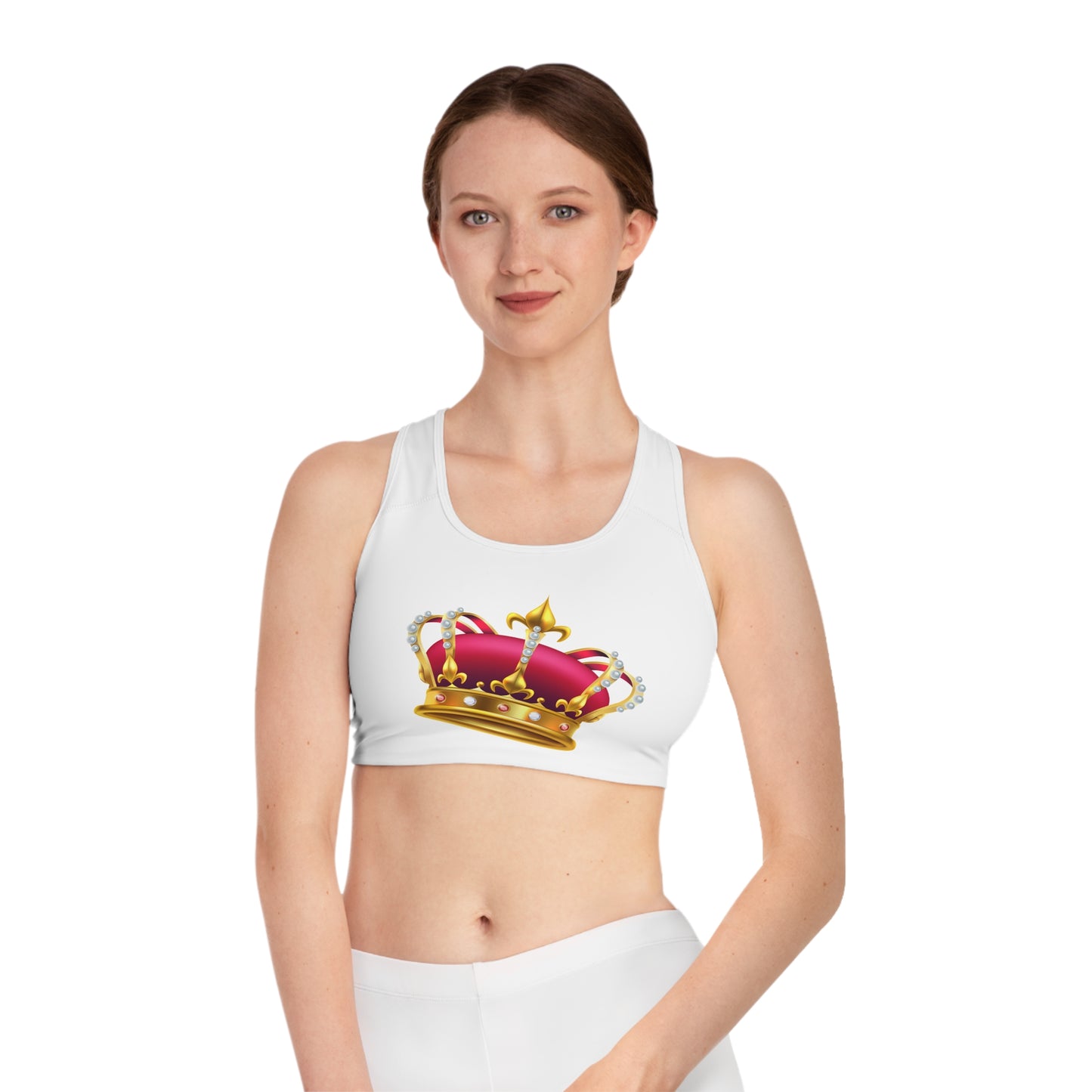 Graphic Sports Bra – Empower Your Workout with Royal Style - British Royal Crown