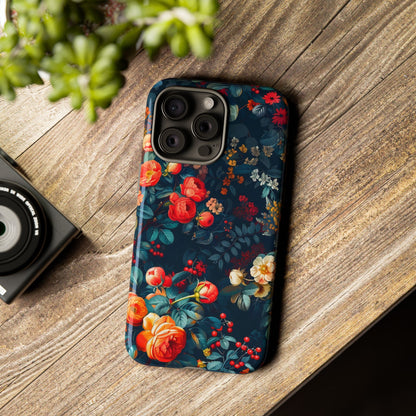 Floral Phone Case, Tough Cases for Protection, Vibrant Floral Design, Chic Gift for Her, Stylish Accessories