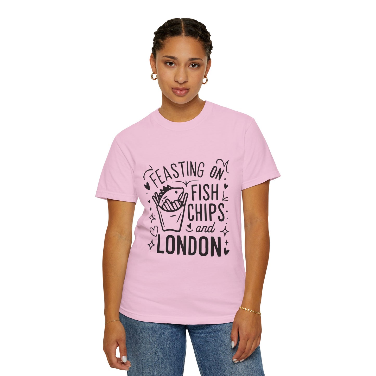 Unisex Garment-Dyed T-shirt - Fish Chips and London