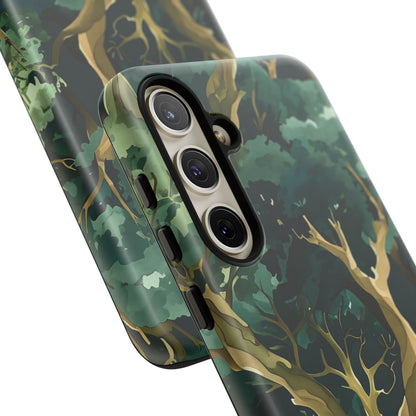 Forest Green Phone Case, Nature-Inspired Tough Cases, Eco-Friendly Gift, Outdoor Lover Accessory, Unique Phone Cover