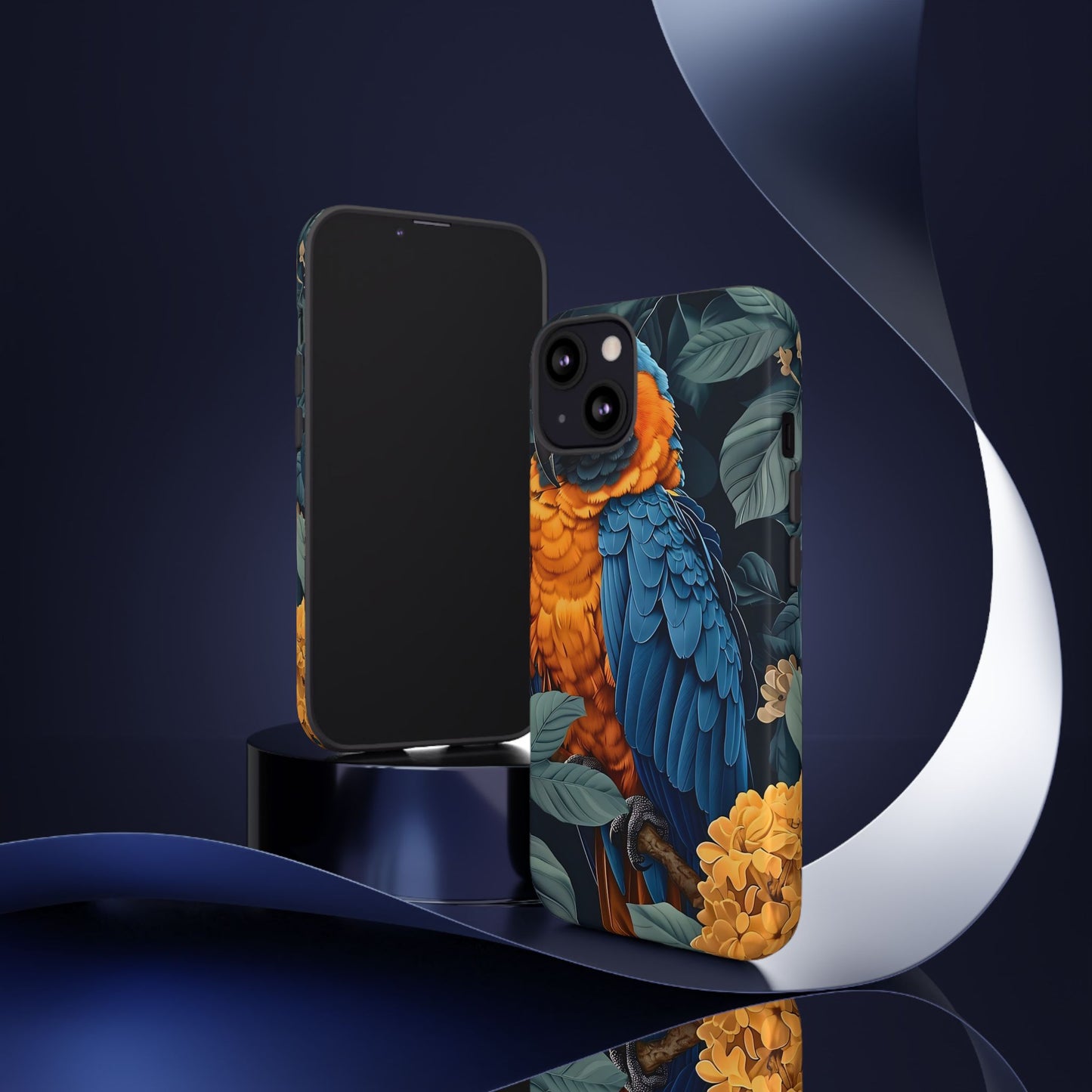 Tropical Parrot Phone Case - Tough Cases, Colorful Phone Cover, Nature Lover Gift, Floral Design, Bird Lover Accessory