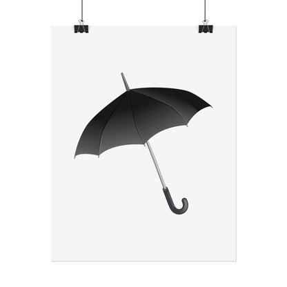 Minimalist Umbrella Wall Art, Chic Home Decor Print, Stylish Poster, Rental Friendly Artwork, Black Umbrella Decor