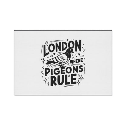 London Pigeon Floor Mat, Home Decor, Kitchen Mat, Funny Gift, Cute Entrance Mat, Bird Lover's Gift