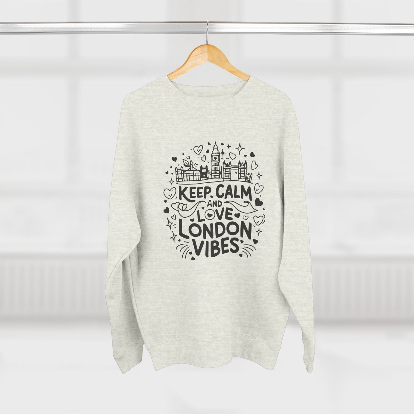 Unisex Crewneck Sweatshirt - Keep Calm and Love London Vibes