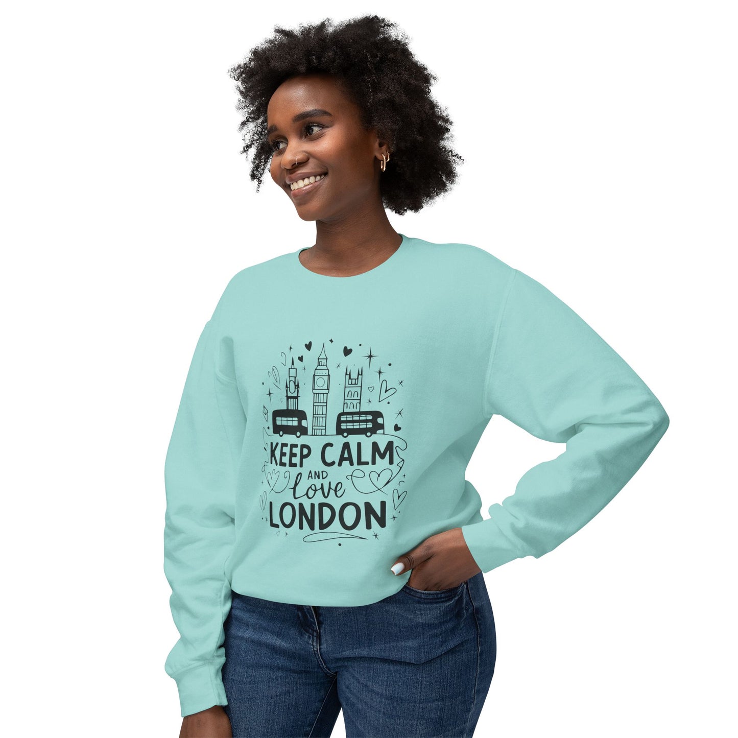 Unisex Lightweight Crewneck Sweatshirt - Keep Calm and love cozy London