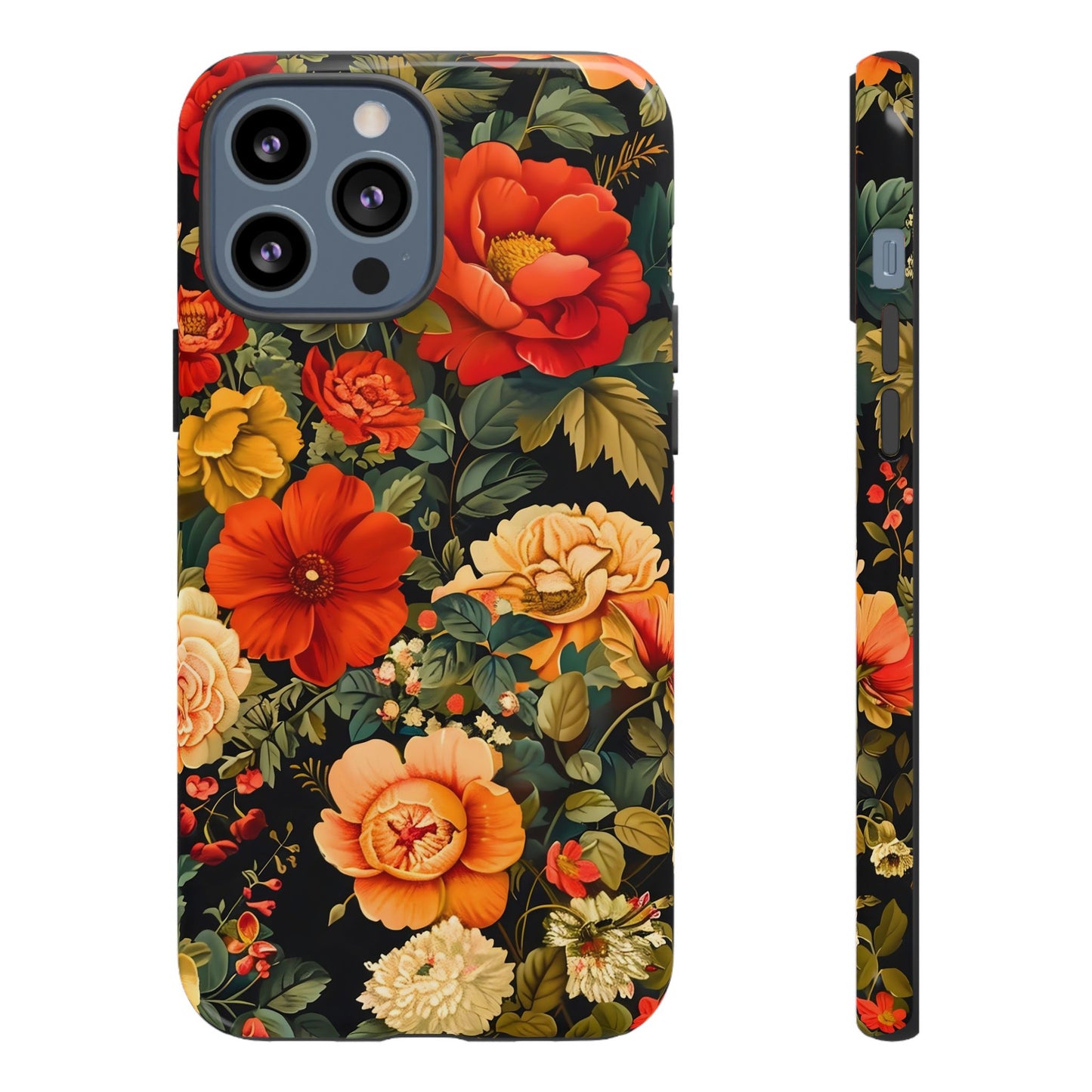Floral Phone Case, Tough Cases, Decorative Tech Accessories, Gift for Her, Nature Lover Gift, Boho Style Case, Spring Floral Cover