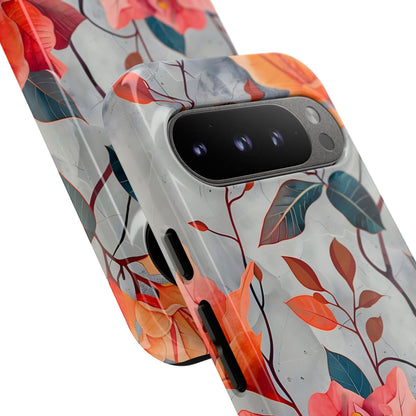 Floral Phone Case, Tough Cases, Flower Power, Gift for Her, Decorative Phone Cover, Trendy Accessories, Everyday Style