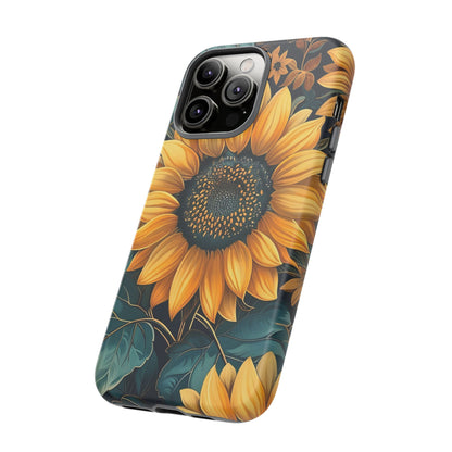 Sunflower Phone Case - Bright Floral Design, Stylish Tough Cover for Sunflower Lovers, Gift for Plant Enthusiasts, Mom Gift, Nature Lovers