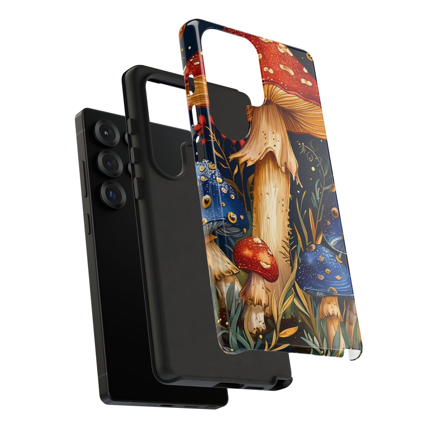 Mushroom Phone Case with Nature Design, Tough Phone Cover, Eco-Friendly Case, Gift for Nature Lovers, Unique Phone Accessory