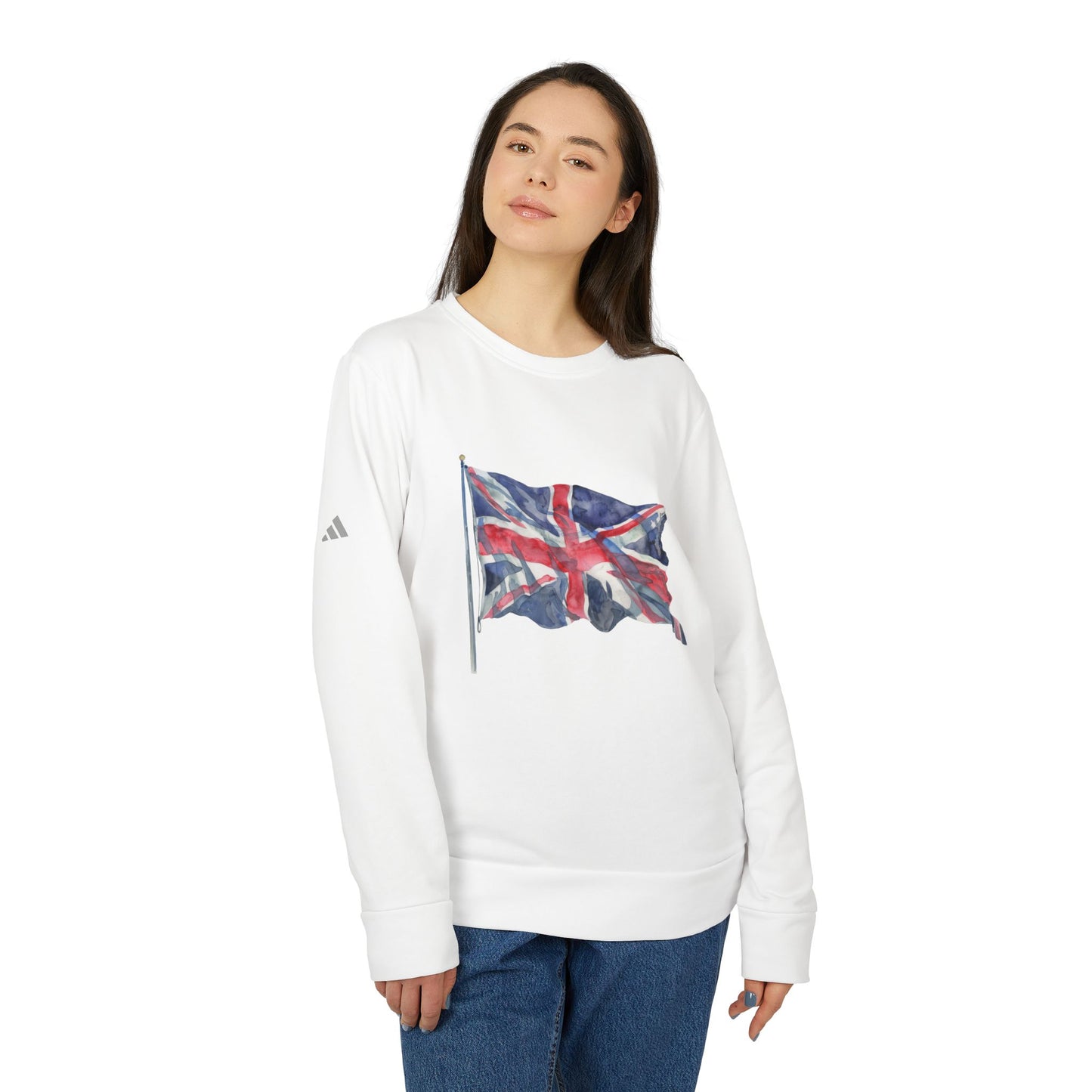 Fleece Crewneck Sweatshirt | Unisex Comfortable Fashion - British Flag - Union Jack
