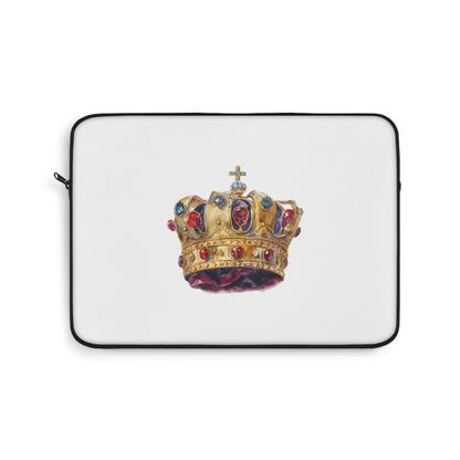 Royal Crown Laptop Sleeve, Queen Laptop Case, King Laptop Bag, Elegant Computer Sleeve, Gift for Her, Tech Accessory