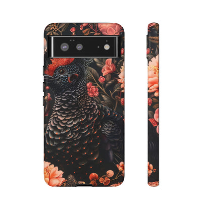 Tough Cases: Floral Design Phone Case, Stylish Protection for Your Phone, Unique Gift for Bird Lovers, Vibrant Floral Art, [...]