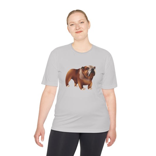 Unisex Moisture Wicking Tee - Adorable British Dog Illustration Art Print
