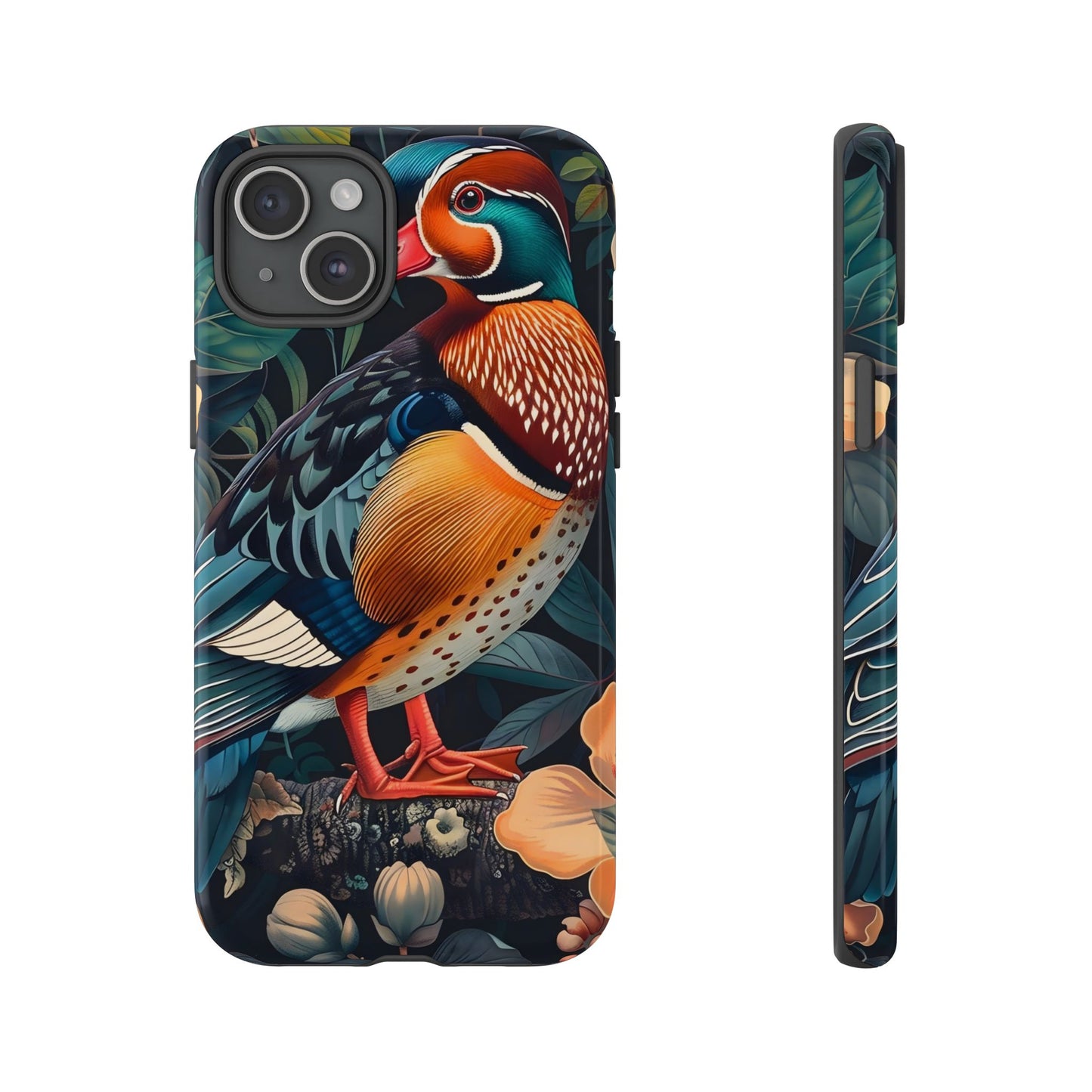 Vibrant Phone Case with Artistic Bird Design, Nature Lover Gift, Wildlife Enthusiast Accessory, Floral Tech Case, Unique Mobile Cover