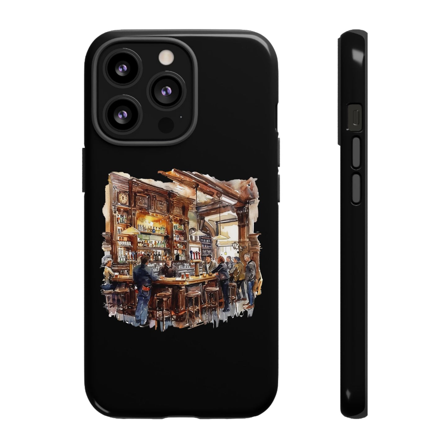 Artistic Phone Case - Cozy Pub Vibe, Trendy Smartphone Accessory, Gift for Friends, Modern Design, Durable Protection