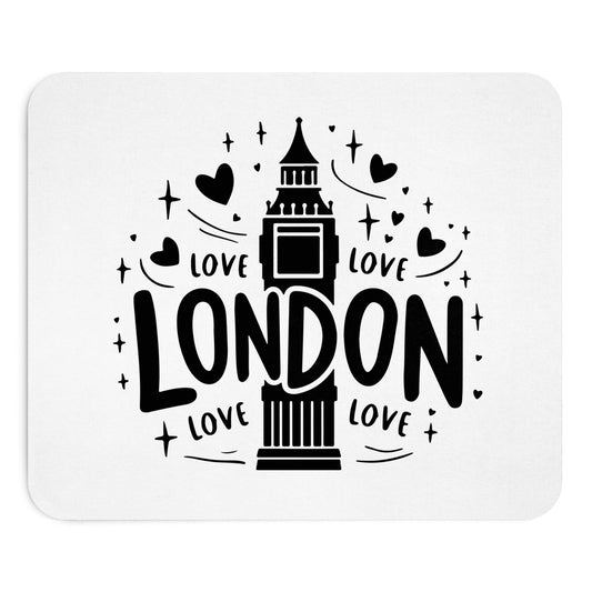London-Themed Mouse Pad, Love Design Office Accessory, Gift for Travelers, Cute Desk Decor, Ideal for Work & Study, London Souvenir