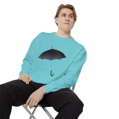 Unisex Garment-Dyed Sweatshirt Elegant - Regal Royal Umbrella