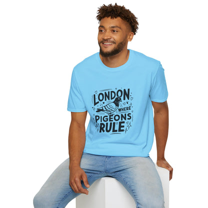 London Where Pigeons Rule Unisex Softstyle T-Shirt