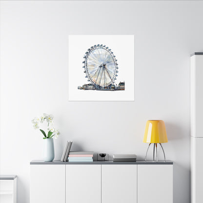 London Eye Canvas Print, Wall Art Decor, Travel Gift, Home Decoration, Unique Art Piece