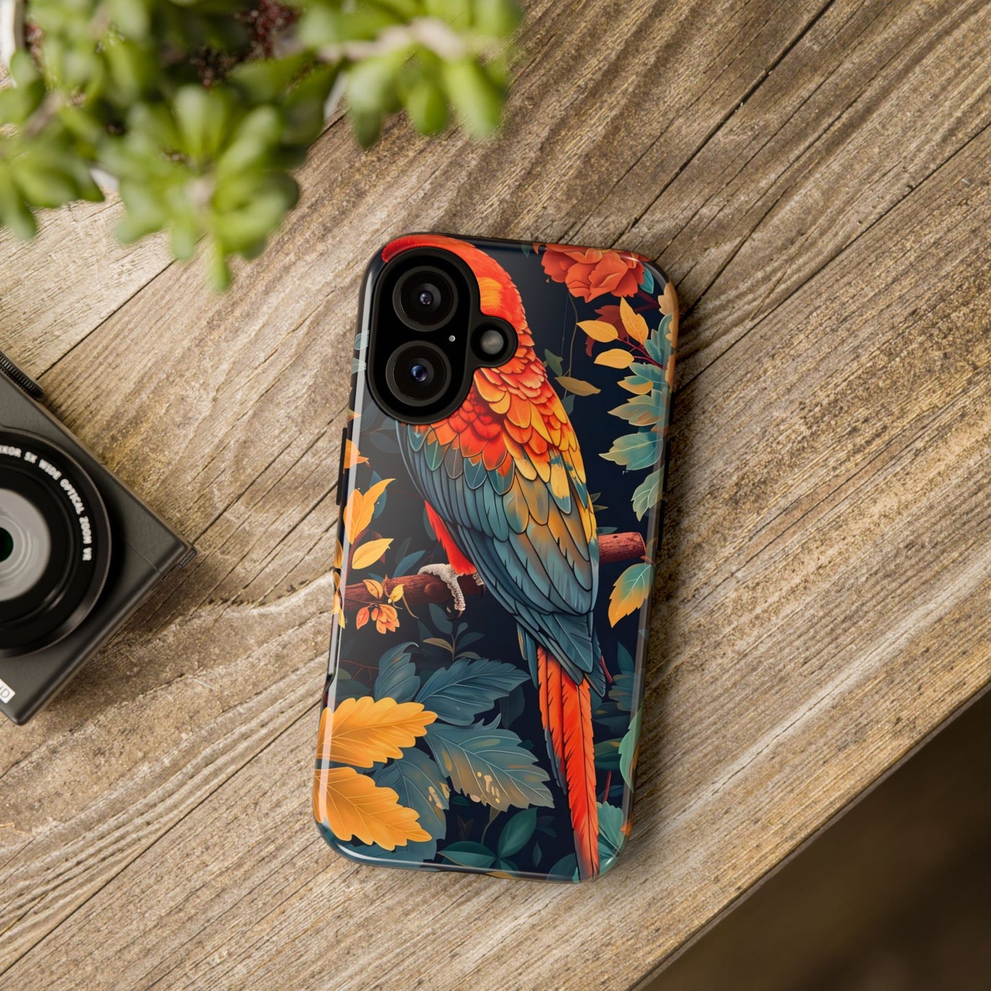 Vibrant Parrot Phone Case - Tough, Stylish, Nature-Inspired, Tropical, Wildlife, Perfect Gift, Summer Vibes