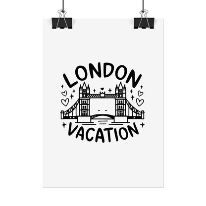 London Vacation Rolled Poster - Travel Decor for Home, Wall Art Print, Gift for Travelers, London Artwork, Holiday Gift Idea