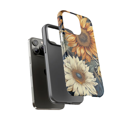 Floral Phone Case for Tough Cases, Sunflower Design, Nature Lover Gift, Birthday Present, Eco-Friendly Accessories, Summer Vibes